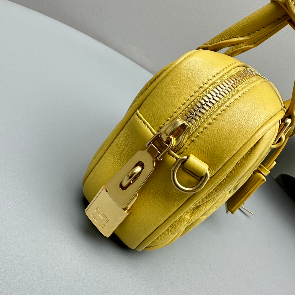 Miu Miu Matelasse Nappa Leather Top Handle Bag 19 cm