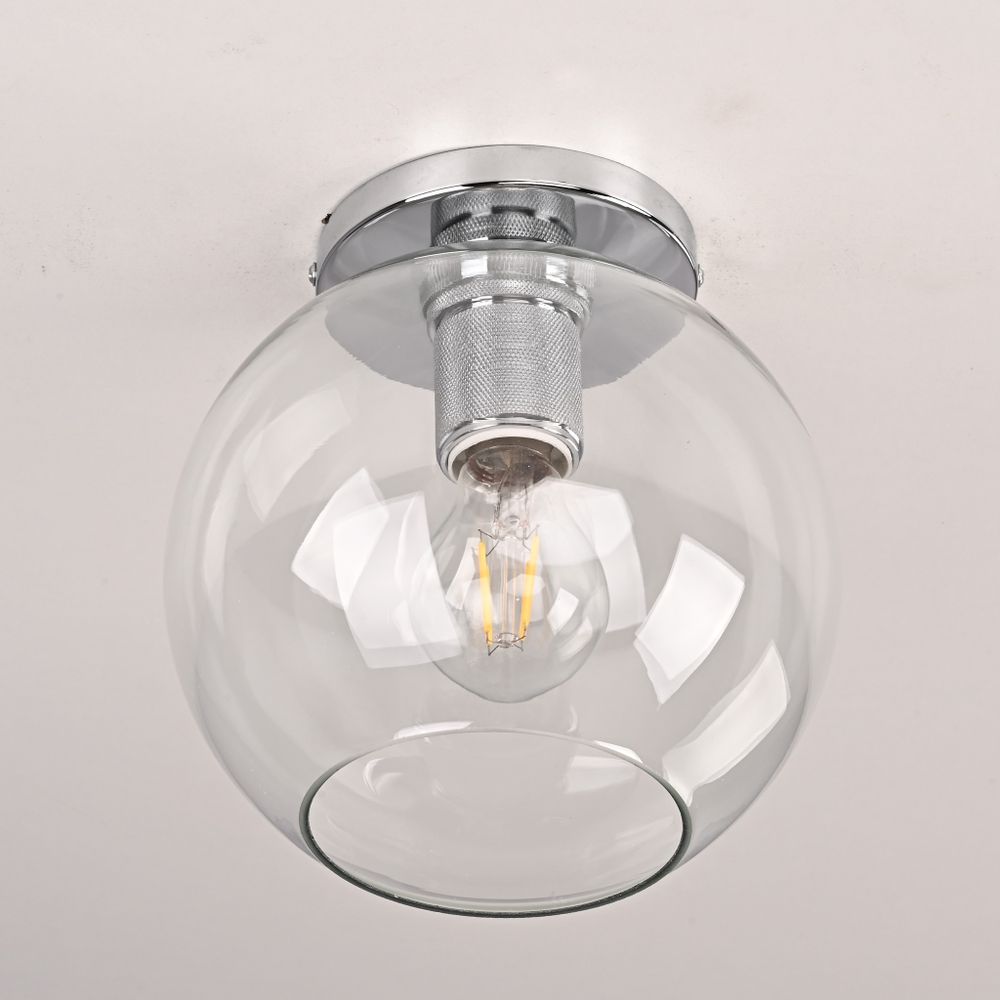 Потолочный Светильник Rh Utilitaire Globe Shade Flushmount By Imperiumloft