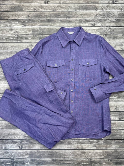 Льняной летний костюм Brunello Cucinelli