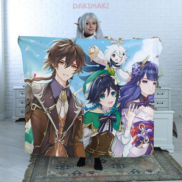 Плед Геншин Импакт арт.112 (велсофт), 150х130 и 200х140 см