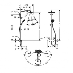 Душевая система Hansgrohe Raindance Select 240  27115000