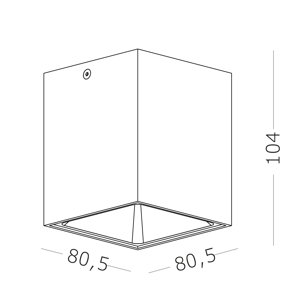 Светильник накладной GU10 1х50W