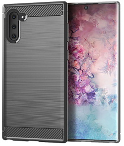 Чехол для Samsung Galaxy Note 10 цвет Gray (серый), серия Carbon от Caseport