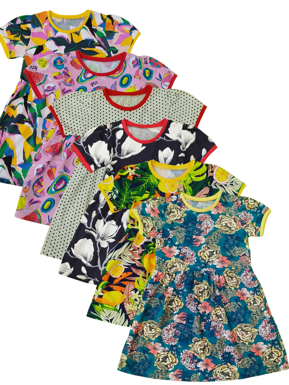 10562 платье детское в ассортименте набивка (64-122/128)