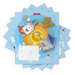 Тетрадь 18л., линия, Erich Krause, скрепка, блок офсет, мелованный картон "Smart Charger", 5 дизайнов