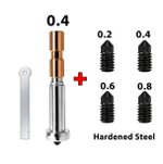 Набор для Anycubic Kobra 3 Max; термобарьер с соплом 0,4мм + сопла 0,4/0,6/0,8 мм + ключ для замены сопел