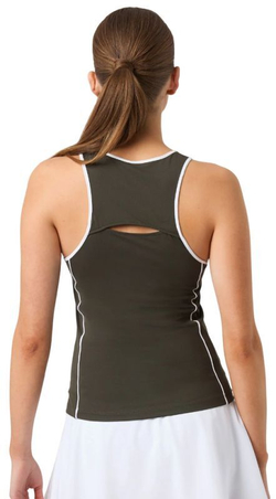 Женский топ теннисный Björn Borg Ace V Neck Tank - зеленый