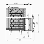Банная печь «Атмосфера М» сетка нержавейка до 14 м³