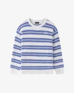 Свитер Ymkashix Soft Strips белый/голубой