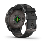 Смарт-часы Garmin Fenix 8, AMOLED Sapphire, 47 мм, угольно-черный DLC, пепельно-черный силиконовый ремешок, 010-02904-21