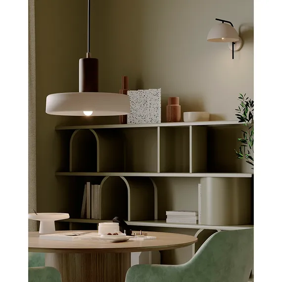 Светильник потолочный Juko, Ø43х31 см, сливовый/бежевый