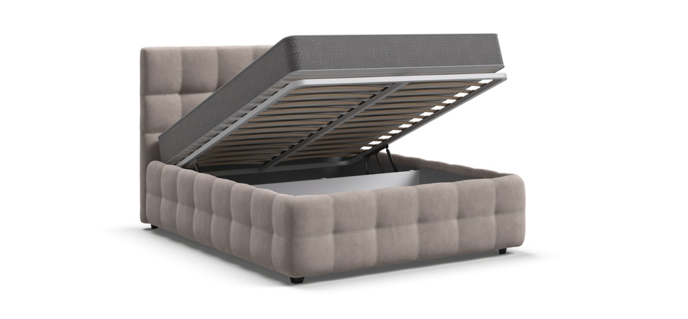 Босс Кровать+ПМ 160 Велюр Монолит латте