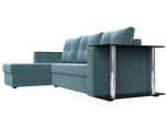 Диван угловой Атланта со столом левый угол, Бирюзовый, Велюр, 112493L