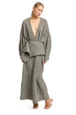 Платье maxi с баской Invitation olive