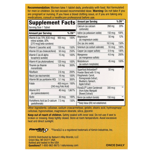 Nature's Way, Alive!®, комплекс мультивитаминов для женщин старше 50 лет, 50 таблеток