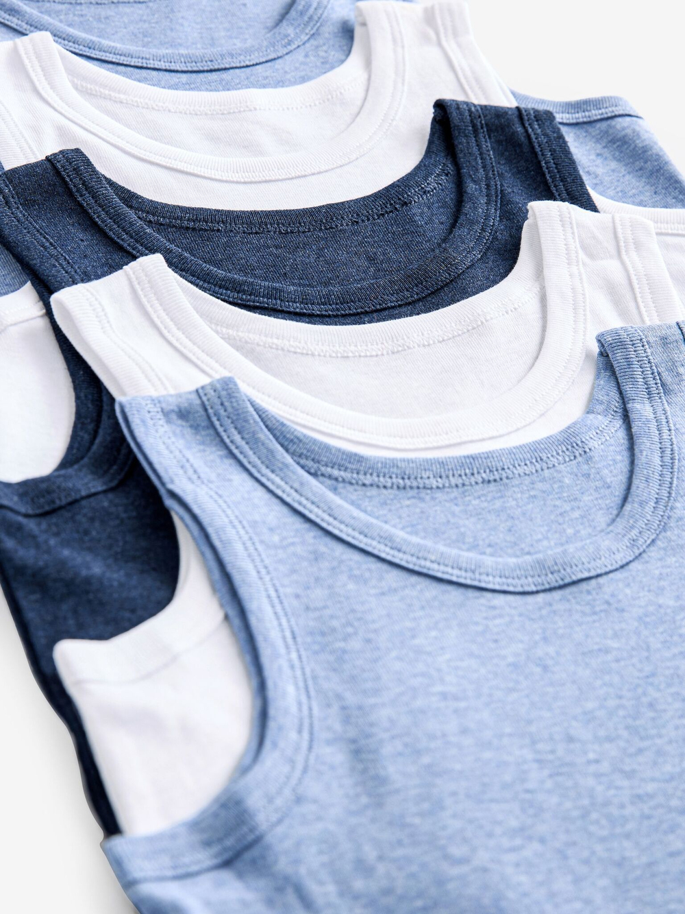 Майка для мальчика Next 617-370, 5 шт., Синий, Белый, Голубой