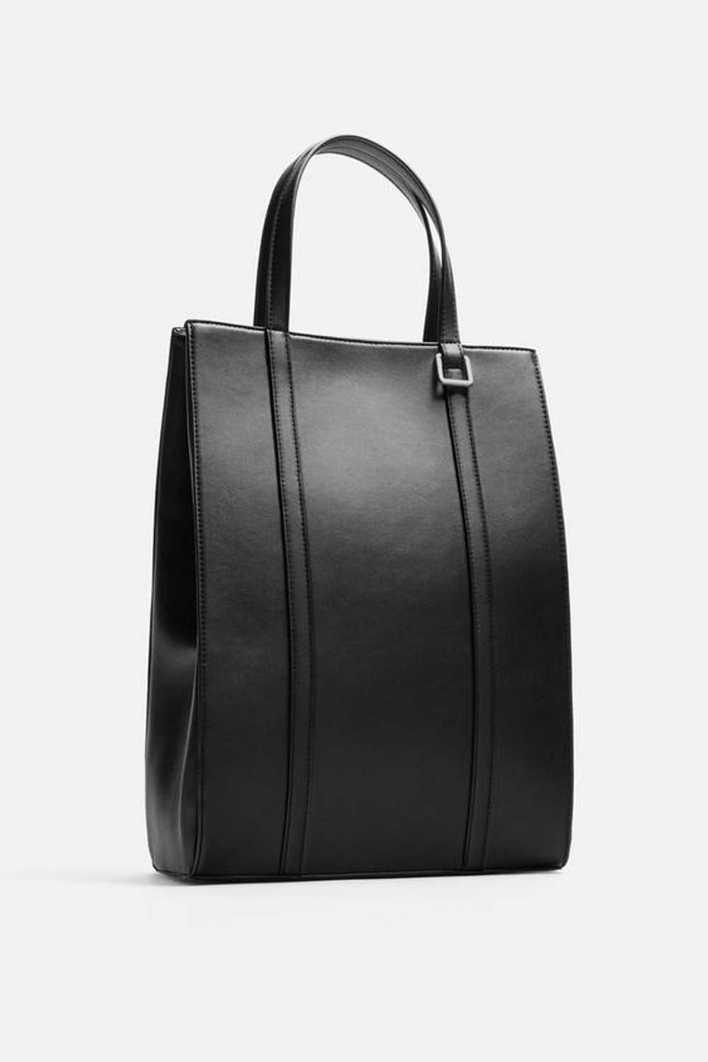 ZARA СУМКА-ШОПЕР, ЧЕРНЫЙ