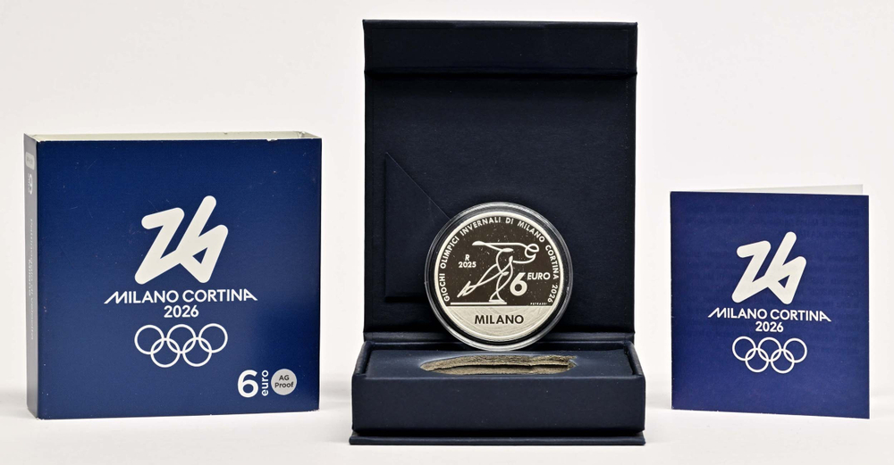 ИТАЛИЯ, 2025, 6 ЕВРО [СЕРЕБРО]