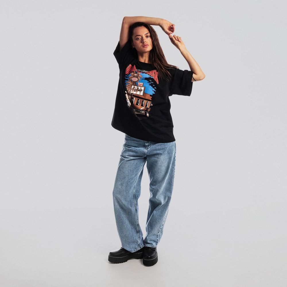 Купить Футболка Dissident Twin Palms Cafe черная Футболка Dissident Twin Palms Cafe черная