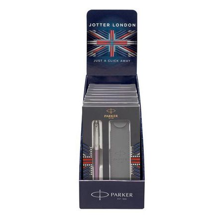 Подарочный набор: шариковая ручка Parker Jotter Victoria Violet CT и чехол для ручки