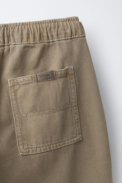 ZARA БРЮКИ СВОБОДНОГО КРОЯ С КАРМАНАМИ, КОРИЧНЕВЫЙ