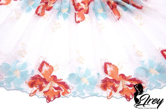 05-118 Вышивка на неэл. сетке 31 см, Лед и пламя, белый/голубой/красный/оранжевый