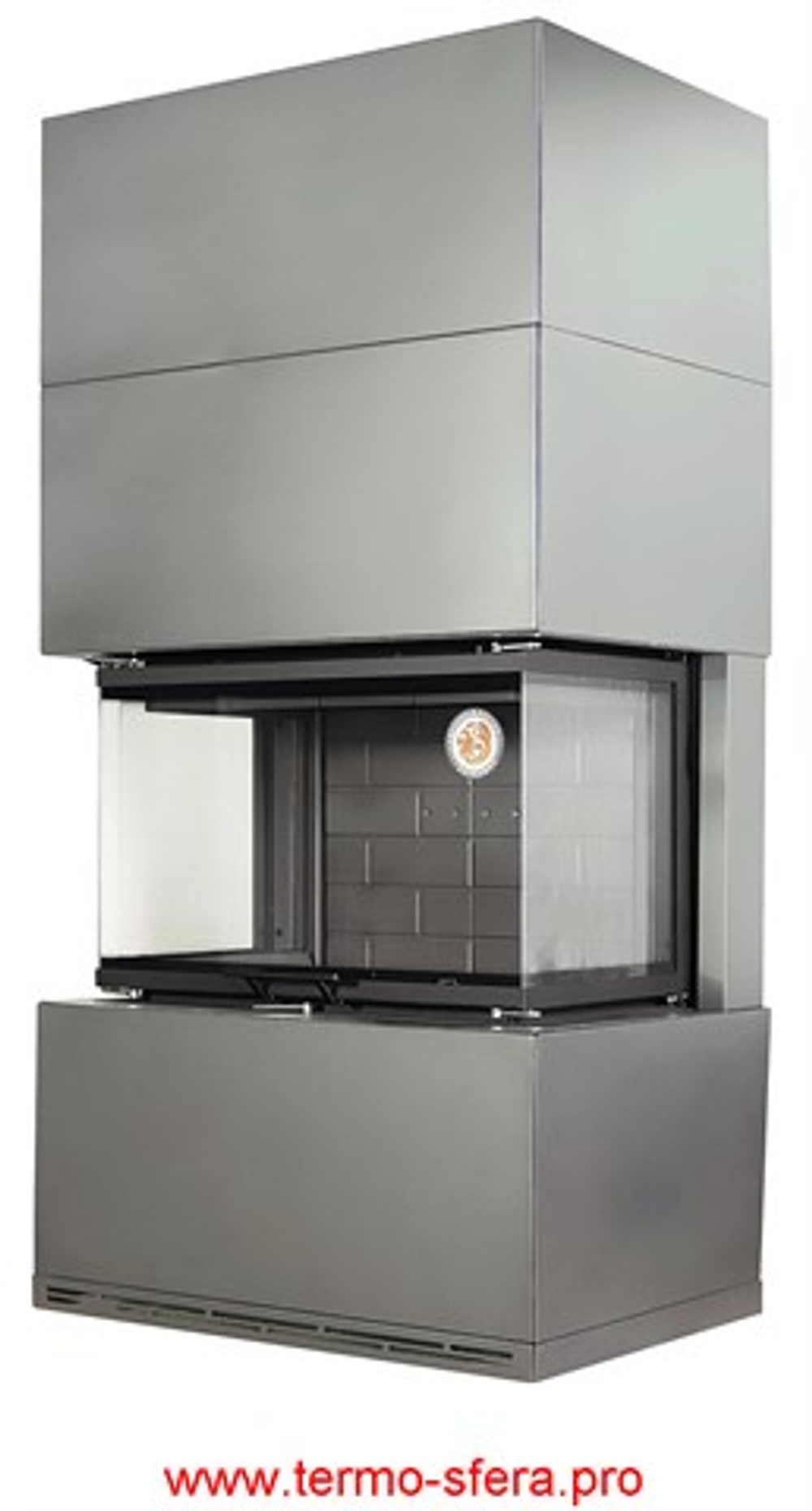 Камин РОДОС 800 ГРАФИТ шамот черный