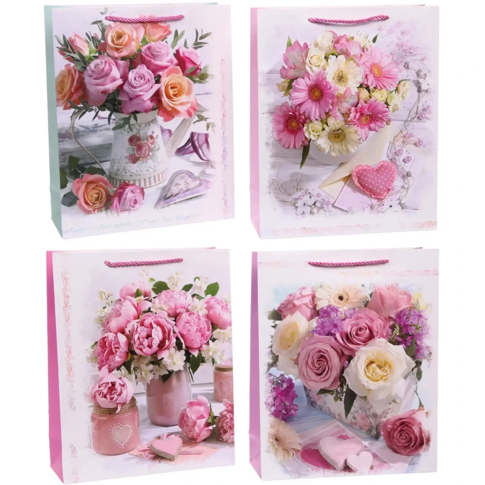 Пакет подарочный «Невероятный букет» 26*32*10 см, микс