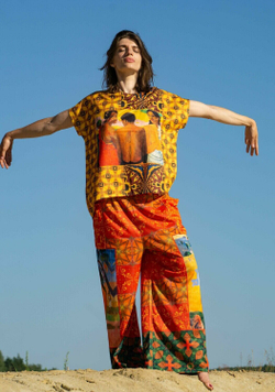 Комплект (футболка и брюки), по моитвам живописи Поля Гогена