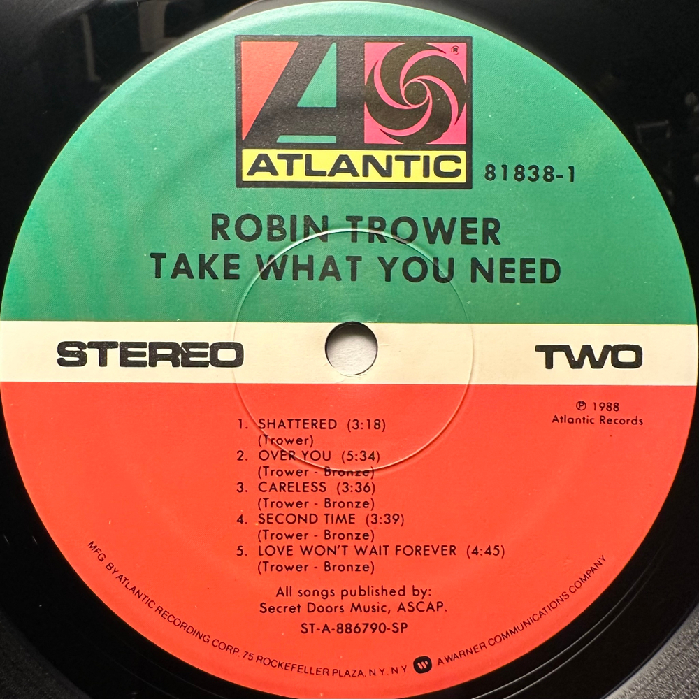 Robin Trower - Take What You Need (США 1988г.)