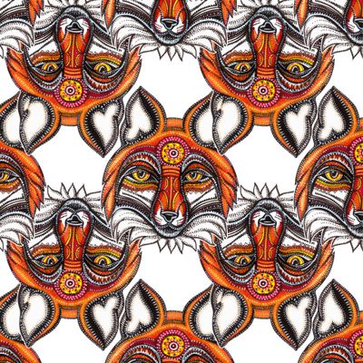 Лис детский узор