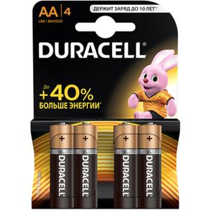 БАТАРЕЙКИ БЕЙСИК AAx4 DURACELL