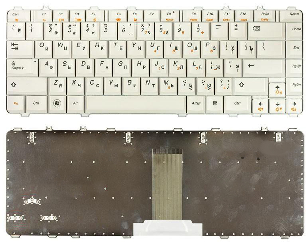 Клавиатура для ноутбука Lenovo IdeaPad Y450 Y450A Y450G Y550 Y550A Y460 Y560 B460 белая