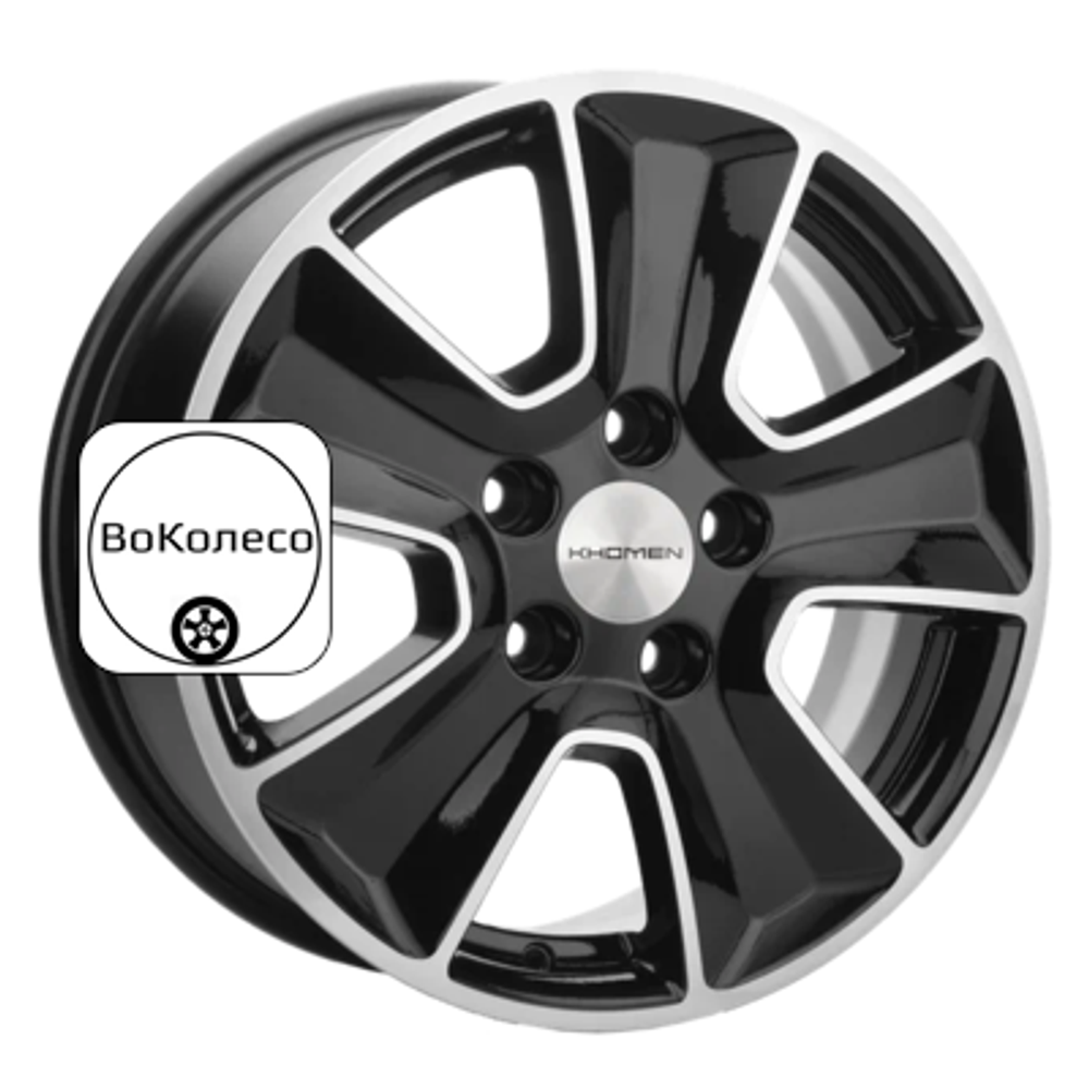 6,5x16/5x114,3 ET45 D54,1 KHW1601 (Geely Atlas Pro) Black-FP Khomen Wheels