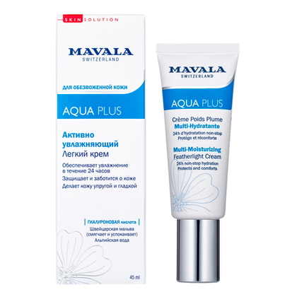 Активно-увлажняющий легкий крем Mavala Aqua Plus Multi-Moisturizing Featherlight Cream 45мл