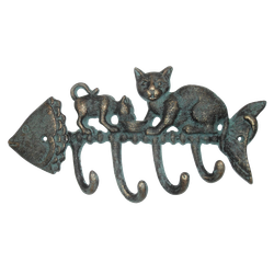 Iron Garden Вешалка настенная Вкусная Рыбка, 4 крючка