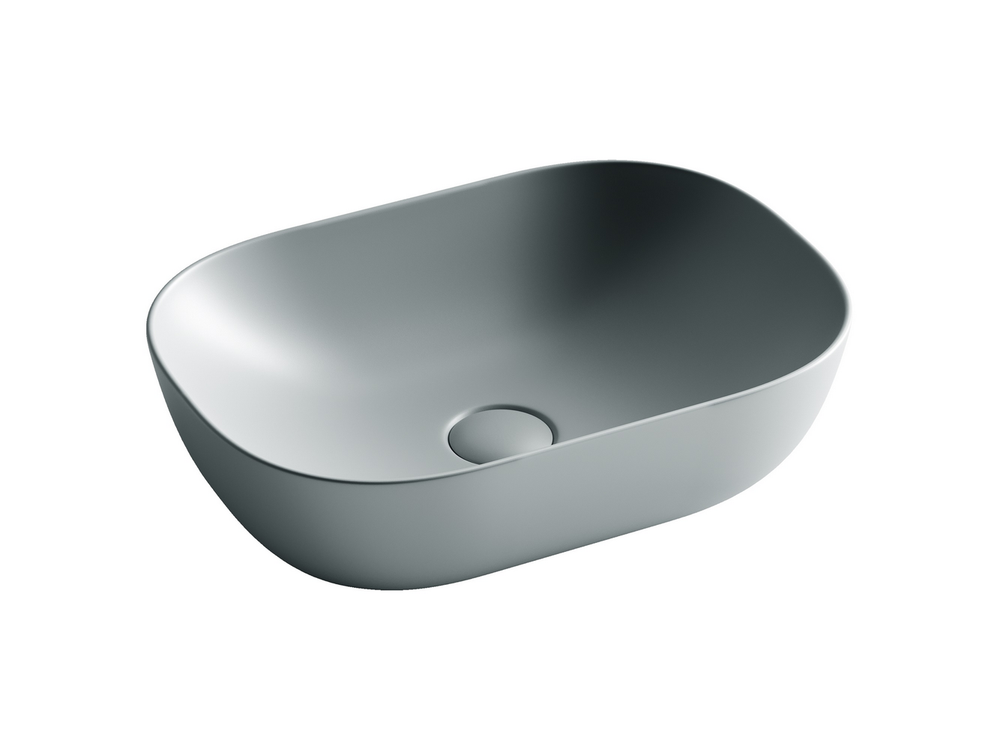 Умывальник чаша накладная прямоугольная (цвет Антрацит Матовый) Element 455x325x135мм
