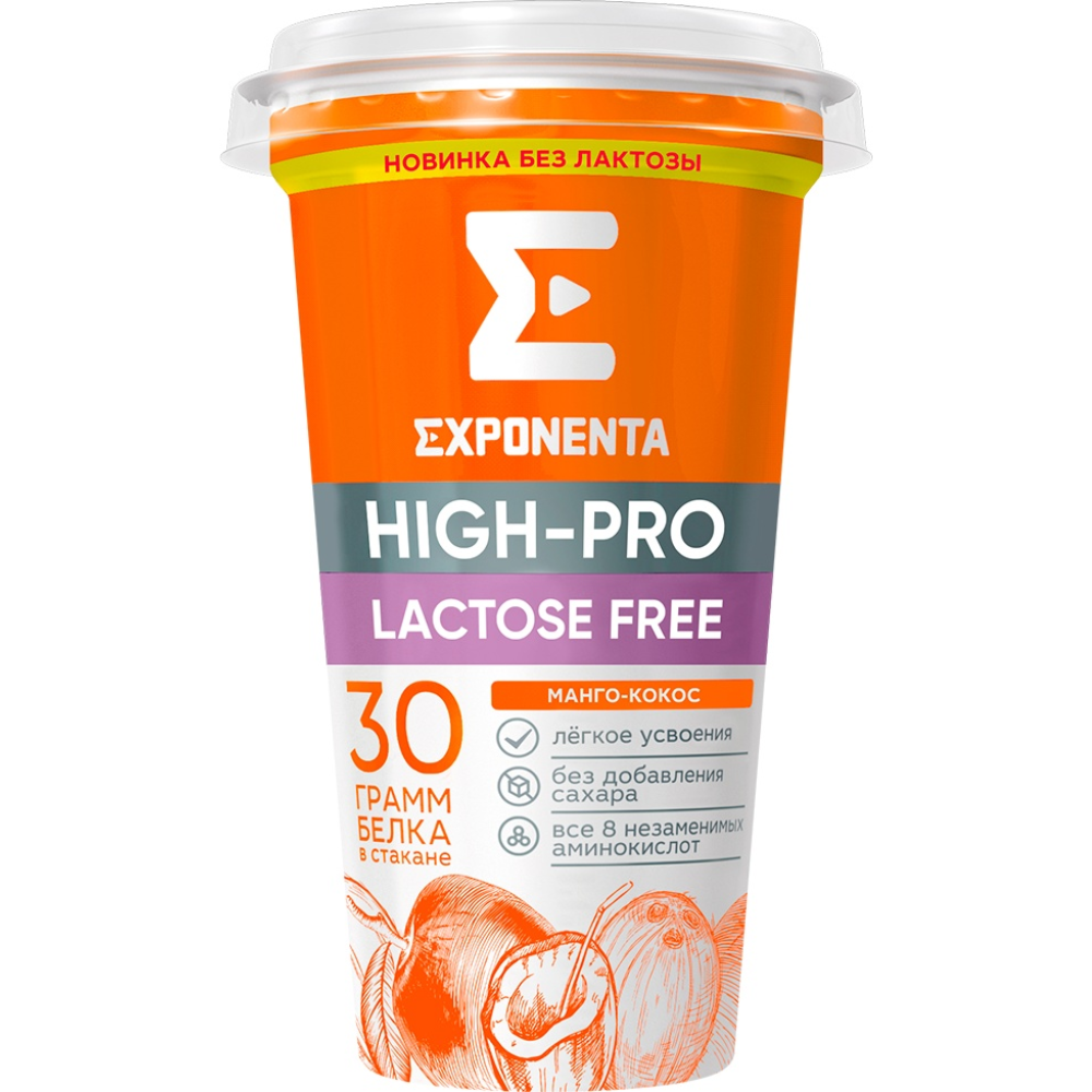 Напиток кисломолочный Хай-Про манго-кокос 250 гр
