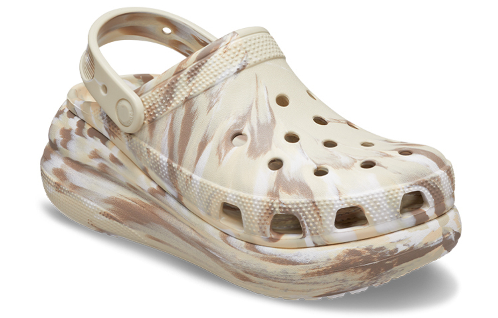 Crocs classic puff wild hole sports sandals for men and women the same style gray brown white