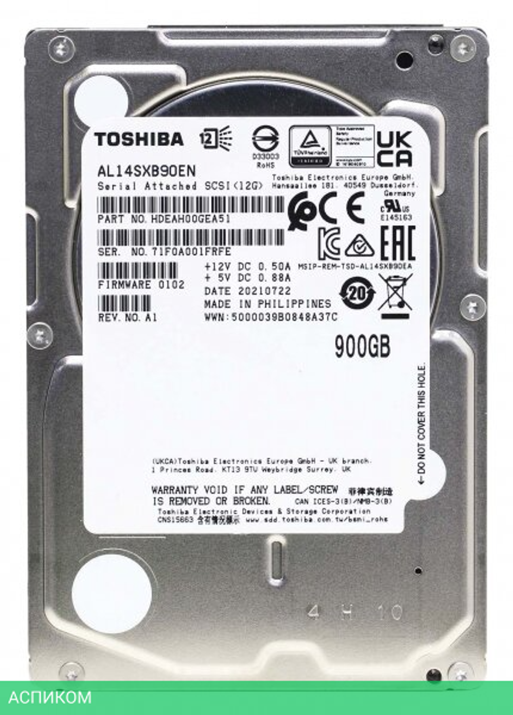 Жесткий диск Toshiba 900GB (AL14SXB90EN)