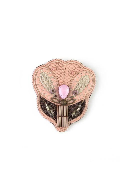 8375 Брошь (пудрово-розовый)