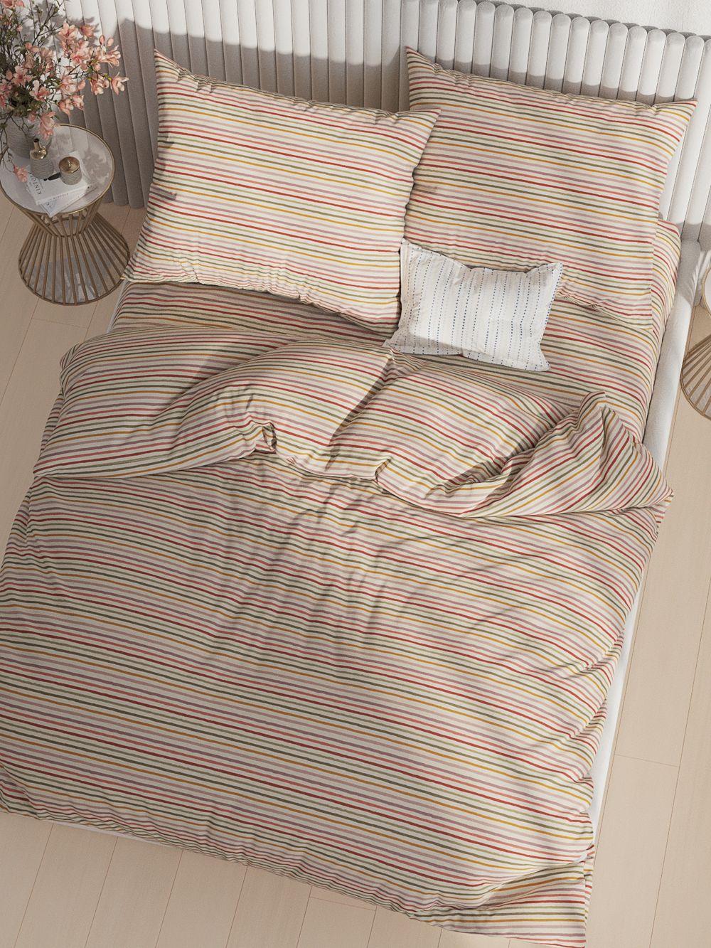 Простынь перкаль Сказка "Нежная полоска" 240x215 см