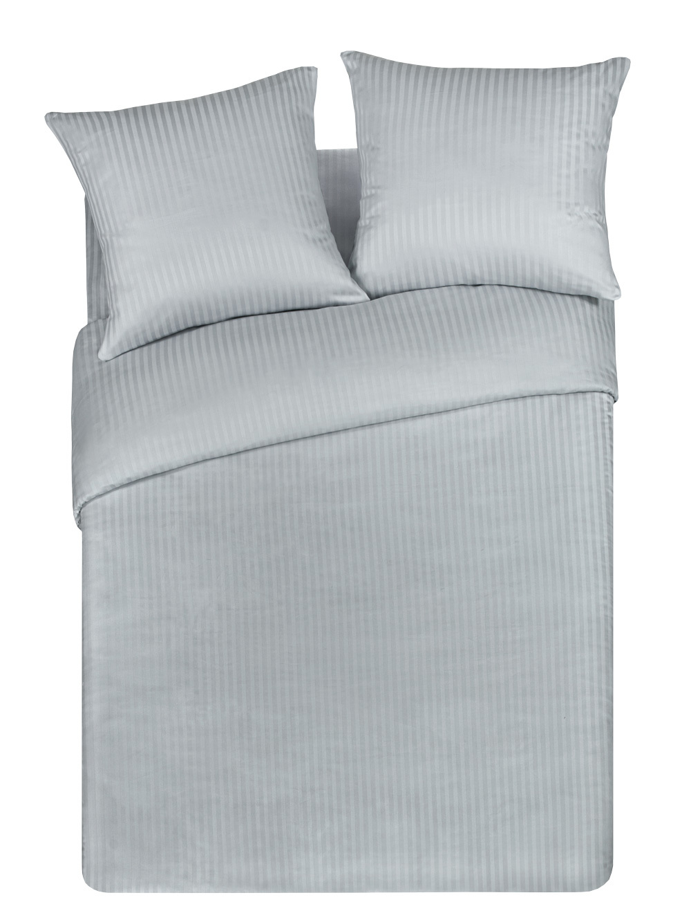 КПБ Stripe Sateen светло-серый