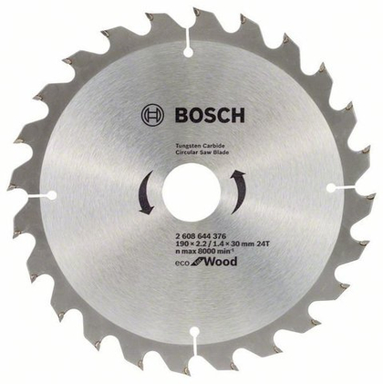 Пильный диск Eco for wood 190x30x1,4 мм, 24 2608644376