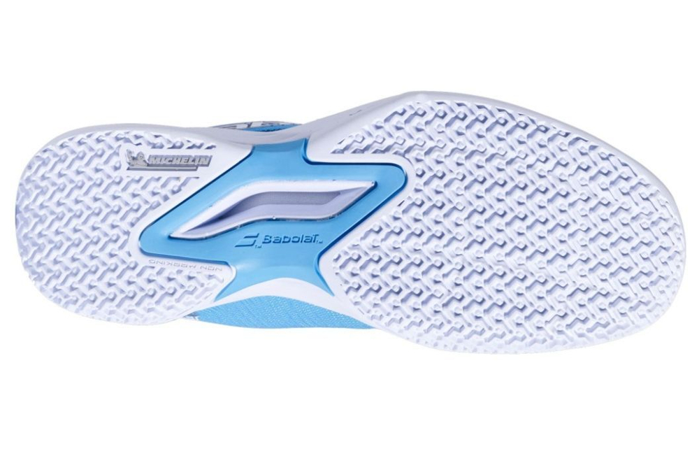 Детские кроссовки для Падел Babolat Jet Premura 2 JR - cyan blue/white