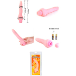 Гнущийся вибратор с мошонкой 18,8см Baile BW-007104G-1002