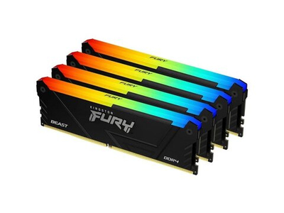 Оперативная память Kingston Fury Beast Black KF432C16BB2AK4/64, DDR4 4х 64ГБ 3200 МГц, DIMM, RTL