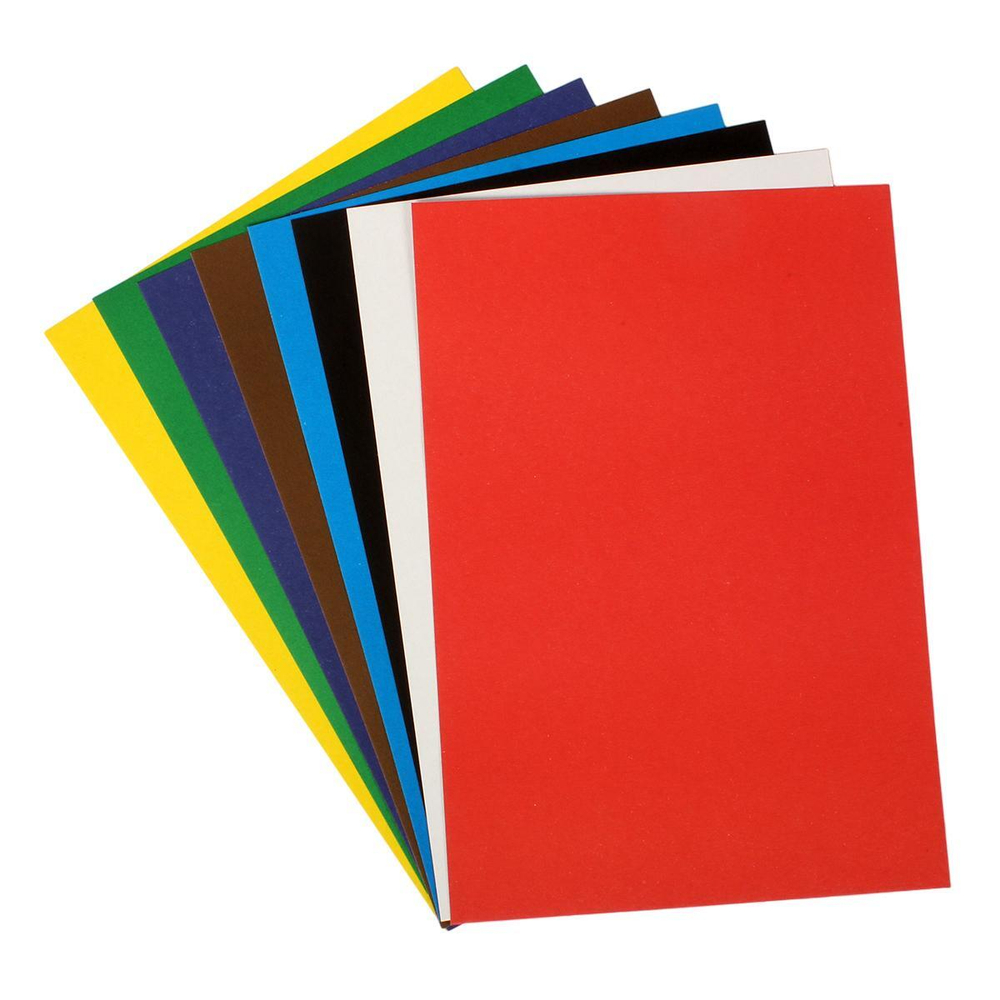 Картон цветной А4 8л 8цв "Девочка в наушниках" немелованный в папке