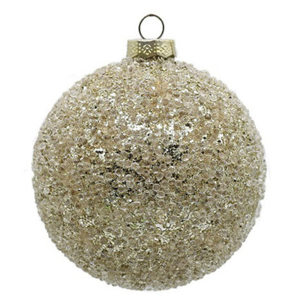 Шар "Льдинки" экрю 10см AXM128