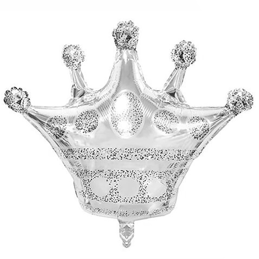 Шар Фольгированный Корона серебряная (Серебряный)